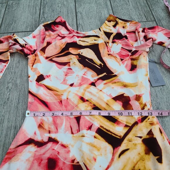 Jennifer Lopez Collection Women's Vibrant Long Sleeve Bodycon Dress Size S NWT - Picture 10 of 16